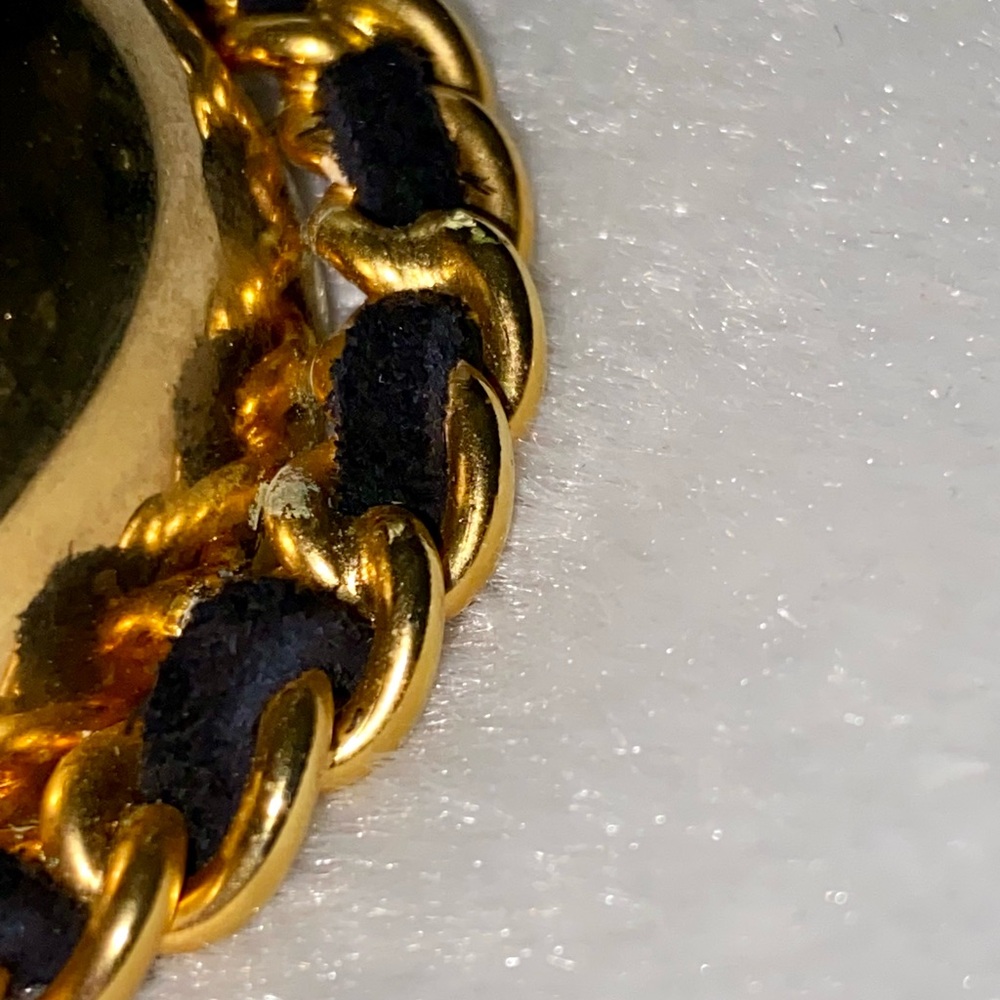 Vintage Gold-Tone Chain Brooch - Picture 3 of 5